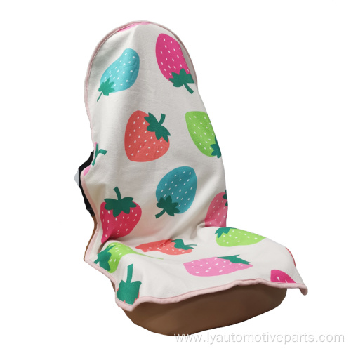 Strawberry printed car seat cover